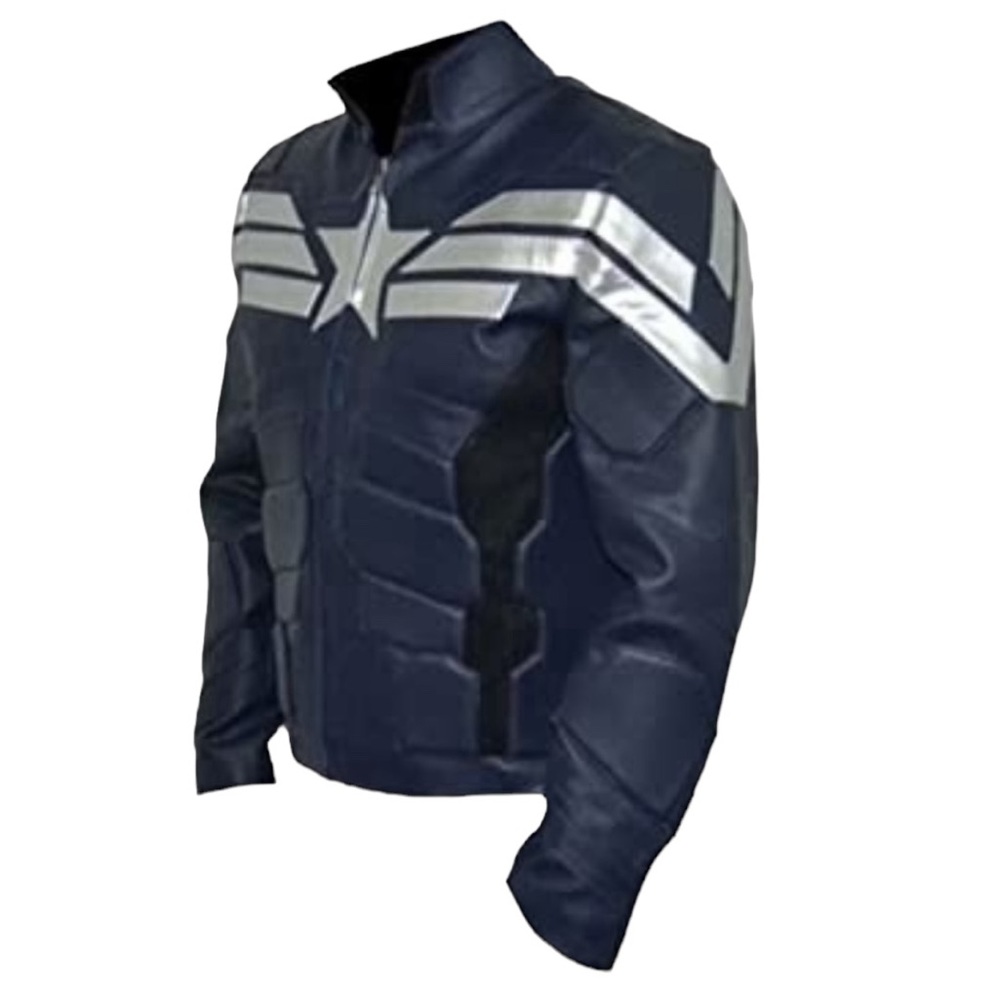 Captain America Boys Real Leather Jacket S/XS